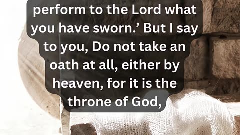 Journey of faith and spiritual growth Matthew 5:33-34 Daily Bible Verse