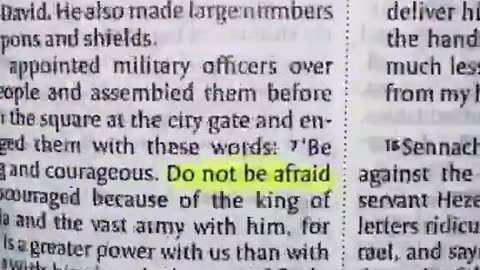 Do not be afraid is in the Bible 365 times.