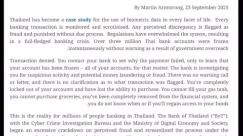 Max Igen about the Digital ID test case in Thailand. It backfired to the government