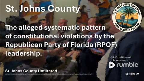 Episode 79 - The alleged systematic pattern of constitutional violations by the RPOF leadership
