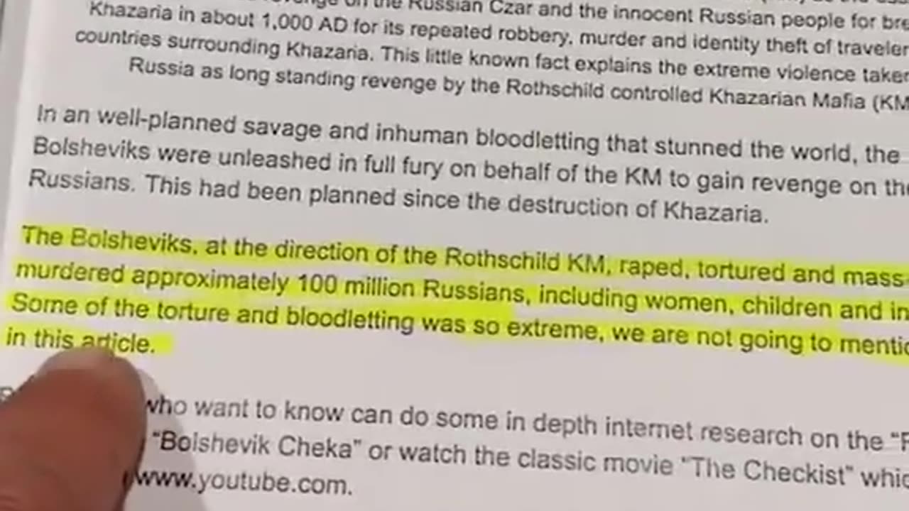 Hidden history of the incredibly evil Khazarian Mafia