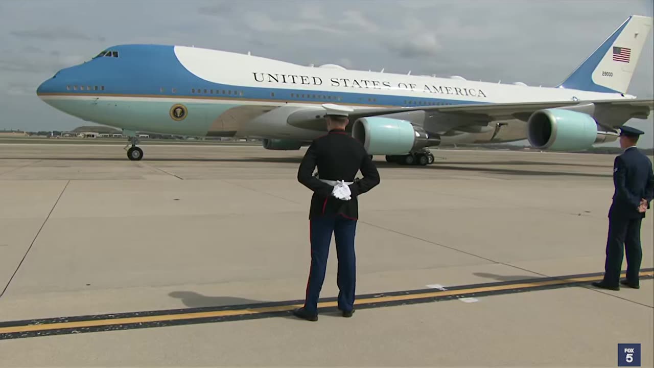 President Donald Trump departs from Washington DC on Air Force 1