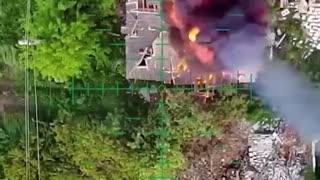 🔥🛸 Ukraine Russia War | Ukrainian UAV Drops Incendiary Bomb on Russian-Occupied House | RCF