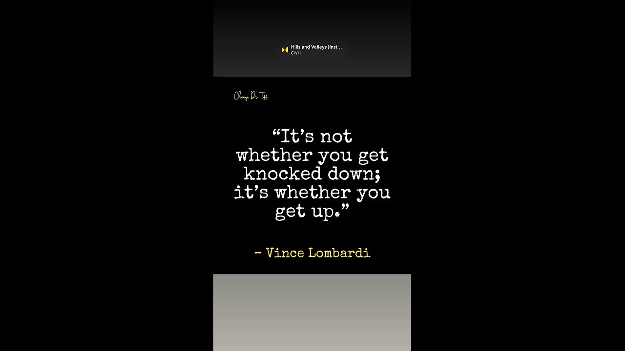 Keep getting up!