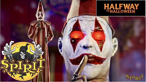 🎃Spirit Halloween 2025 HALFWAY TO HALLOWEEN animatronic release! - Silent and Deadly Clown🤡