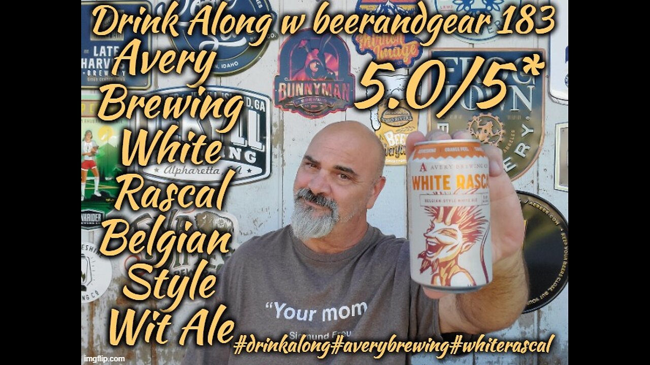 Drink Along w #beerandgear 183: Avery Brewing White Rascal Belgian Style Wit Ale 5.0/5*