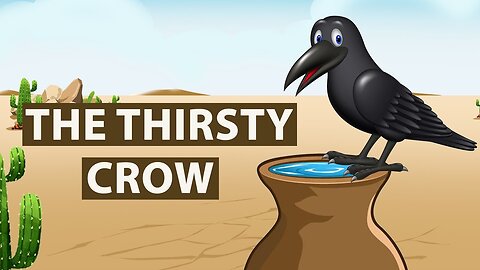The Thirsty Crow story in English. English Moral story for kids