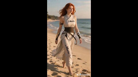 Uma ninja na praia.