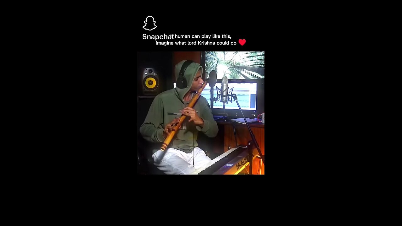 See how amazing 😍 he is playing a flute, can you..?