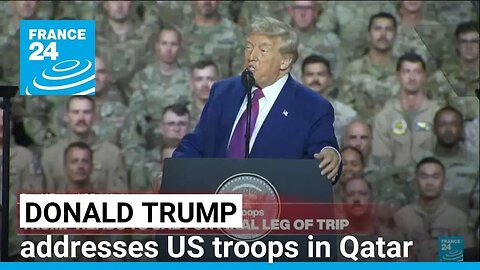 President Trump addresses US troops in Qatar