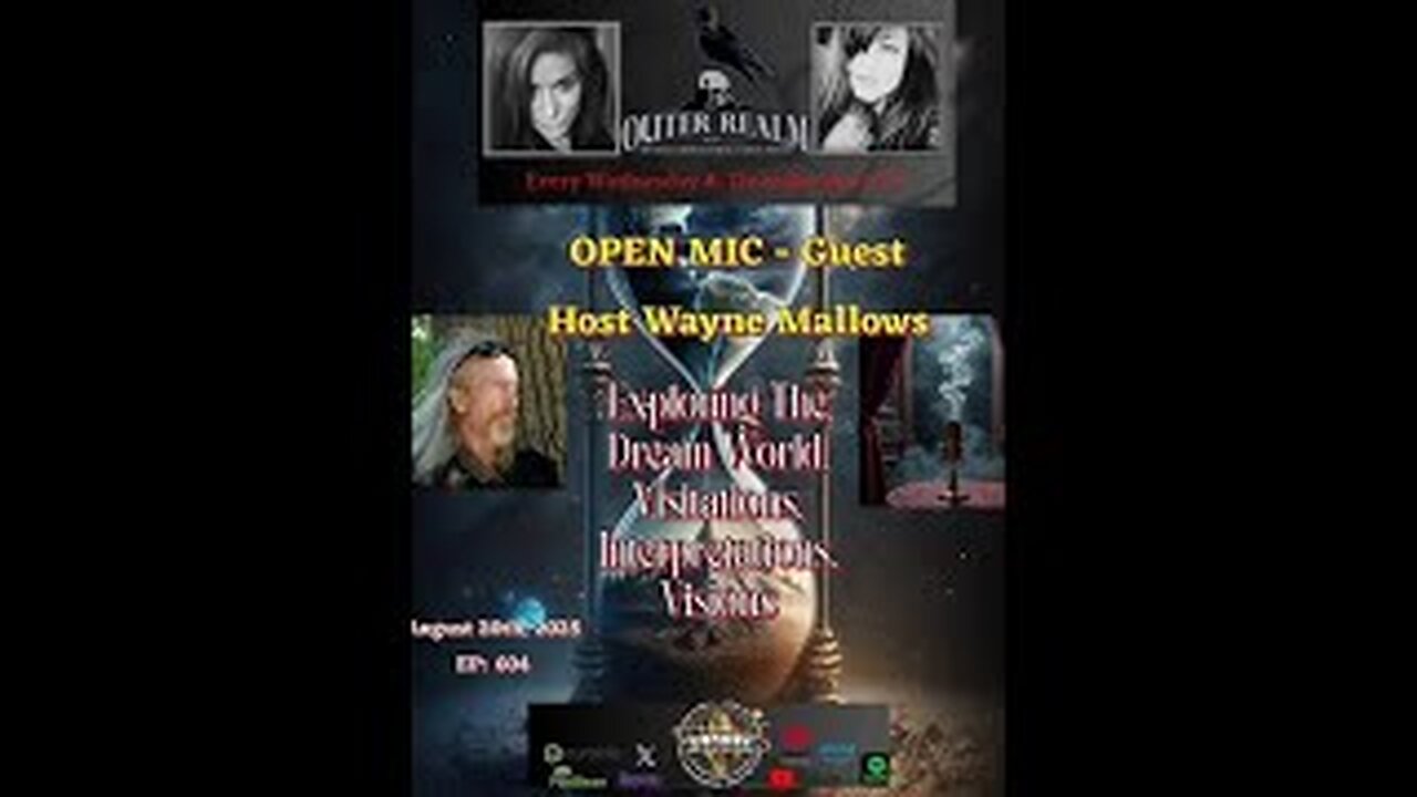 The Outer Realm - OPEN MIC-Exploring the Dream World, Messages,Visions,With Guest Host Wayne Mallows