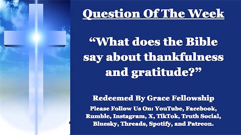 The RBGF LIVE "Question of the Week"