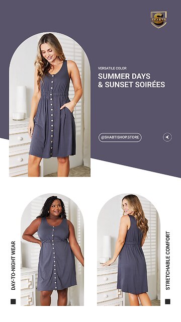 Double Take Sleeveless Button-Down Magic Dress🪄👗