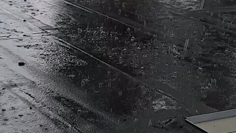 Relaxing rain sound and view