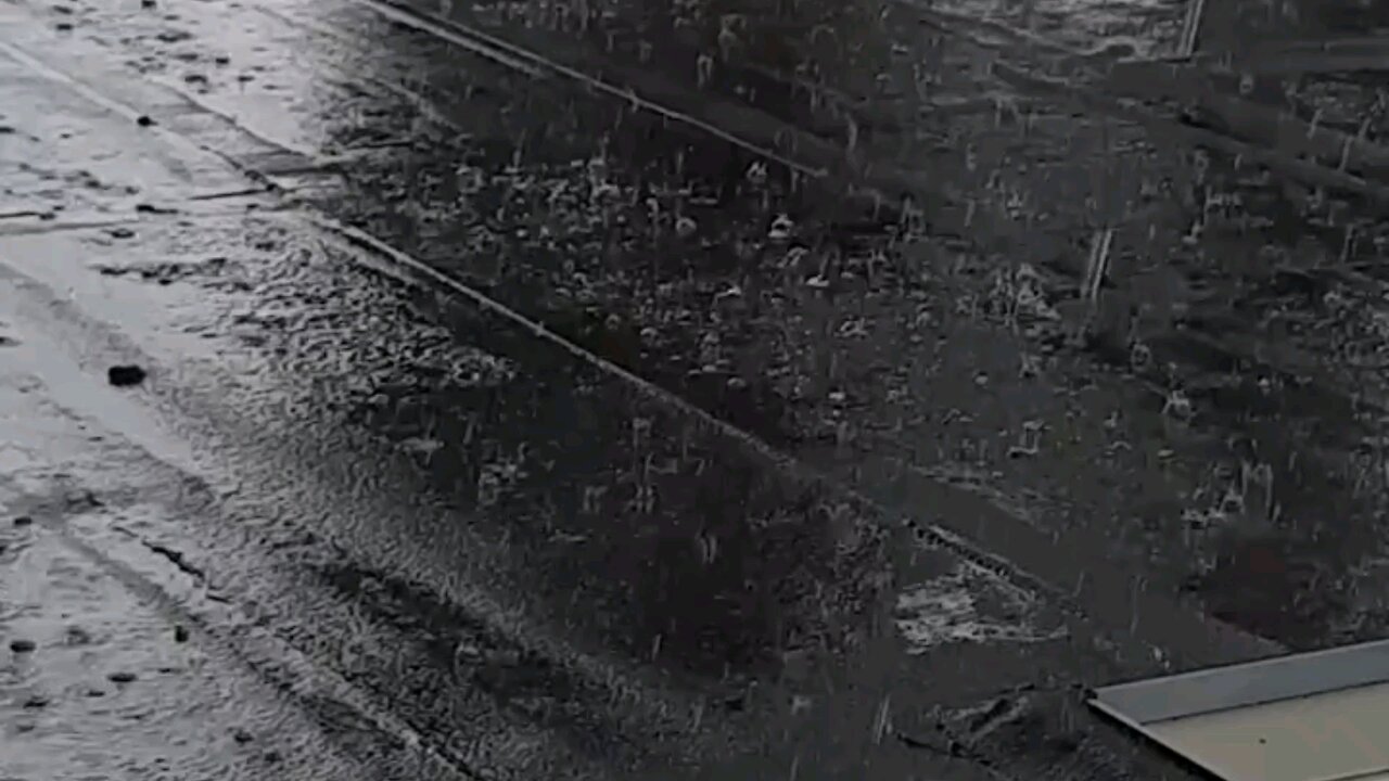 Relaxing rain sound and view