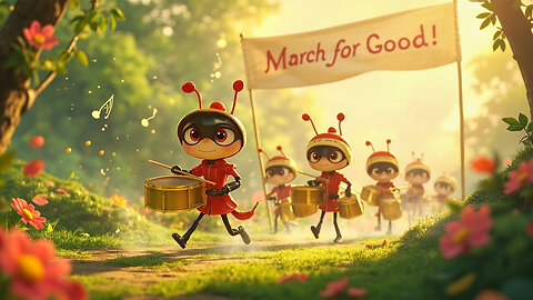 Ants March for Good 🐜🎖️ | Teamwork & Gratitude Kids Song