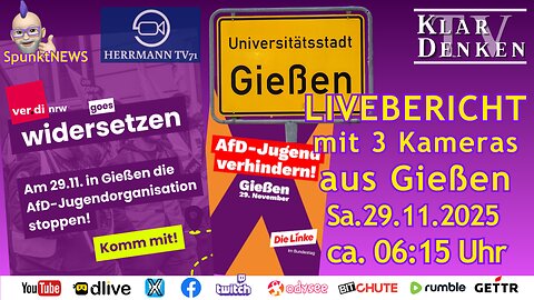 💥GIEßEN LIVE | Neugründung der AfD-Jugend soll von LINKSEXTREMISTEN mit GEWALT verhindert werden!💥