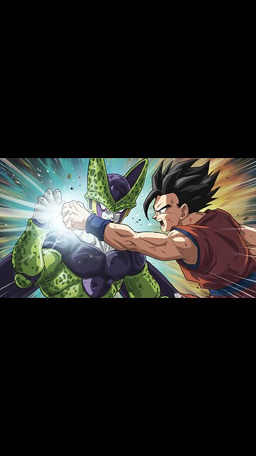 Gohan’s Epic Punch vs Cell! ⚡️ Ultimate Anime Battle Scene | Dragon Ball Z Shorts