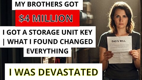 MY BROTHERS GOT $4 MILLION — I GOT A STORAGE UNIT KEY 💔 WHAT I FOUND CHANGED EVERYTHING
