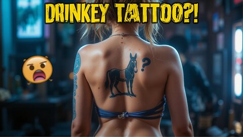 "Girl Gets Donkey Tattoo on Her Lower Back | Shocking Tattoo Choice!"