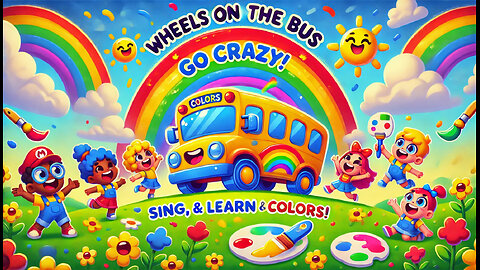 🚌 Wheels on the Bus GO CRAZY! 🎨 | Sing, Dance, & Learn Colors with Fill Colors and Learn! 🌈✨