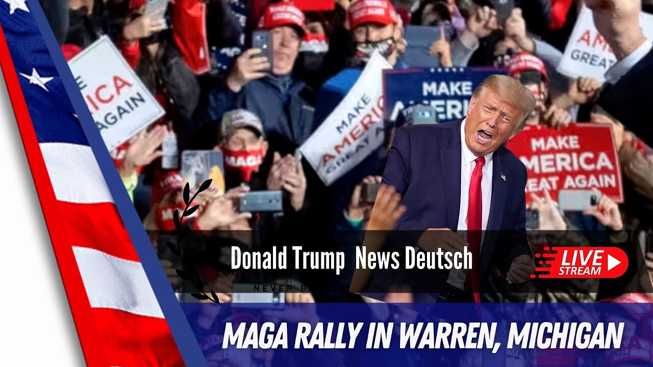 Live - Präsident Trump MAGA Rally in Warren, Michigan. Zelebriert die ersten 100 Tage im Amt.