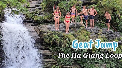 Lingerie Girls in Bikinis | Diving to Explore Beautiful Waterfalls #01 | The Ha Giang Loop | 4K HD
