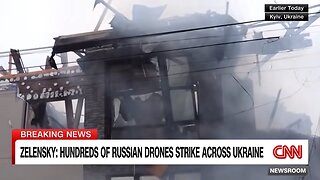 Russia launches largest drone assault on Ukraine in a month as Kyiv delegation heads to US for talks