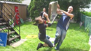 Innovator VS JD - CHW Backyard Wrestling Match
