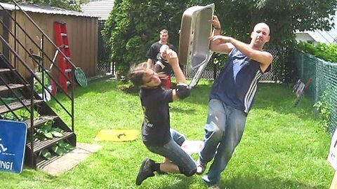 Innovator VS JD - CHW Backyard Wrestling Match