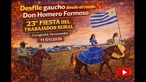 Desfile gaucho y reconocimiento de paisanitos - 23° Fiesta del Trabajador Rural, Caraguatá 11ene2026