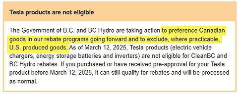 OH CANADA: British Columbia Premier David Eby said he was removing Tesla