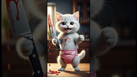 The cat is a maniac. The cat is a killer. A dangerous cat.