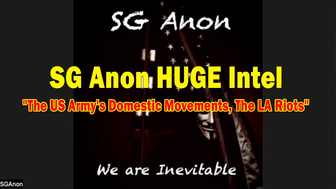 SG Anon HUGE Intel 06.09.25: "The US Army's Domestic Movements, The LA Riots"