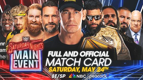 WWE Saturday Night's Main Event 39 Full and Official Match Card | Bevelock