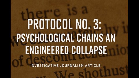 Dissecting the Third Protocol — Methods of Conquest and the Machinery of Control