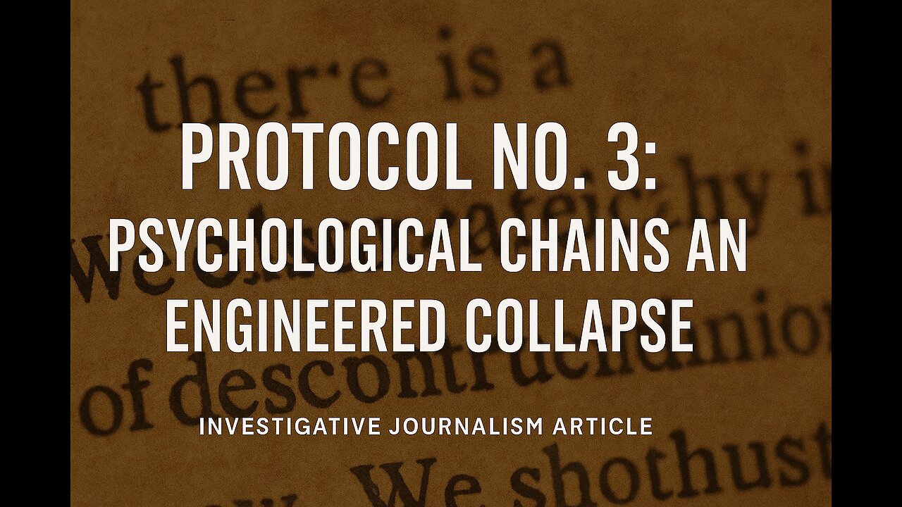 Dissecting the Third Protocol — Methods of Conquest and the Machinery of Control