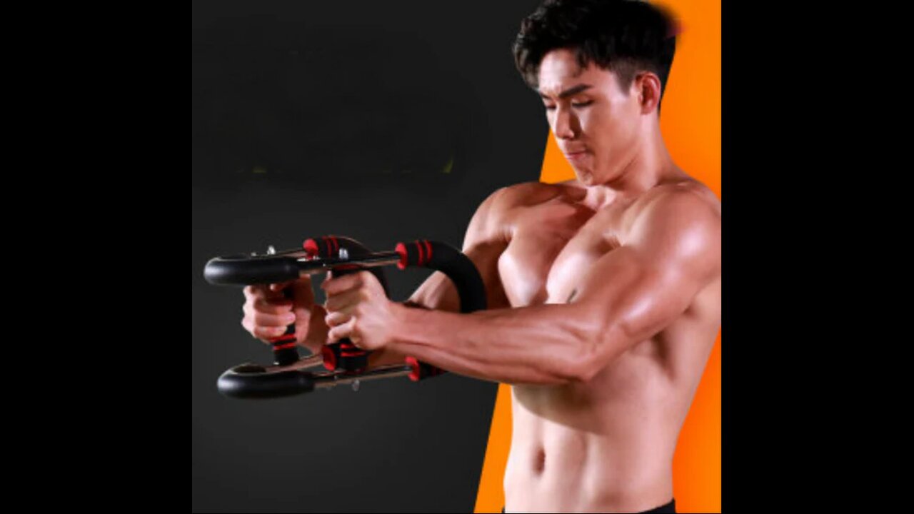 U-shaped Arm Exerciser for Chest Muscle Training, withWear-resistant Holster Wrap, Adjustable Length