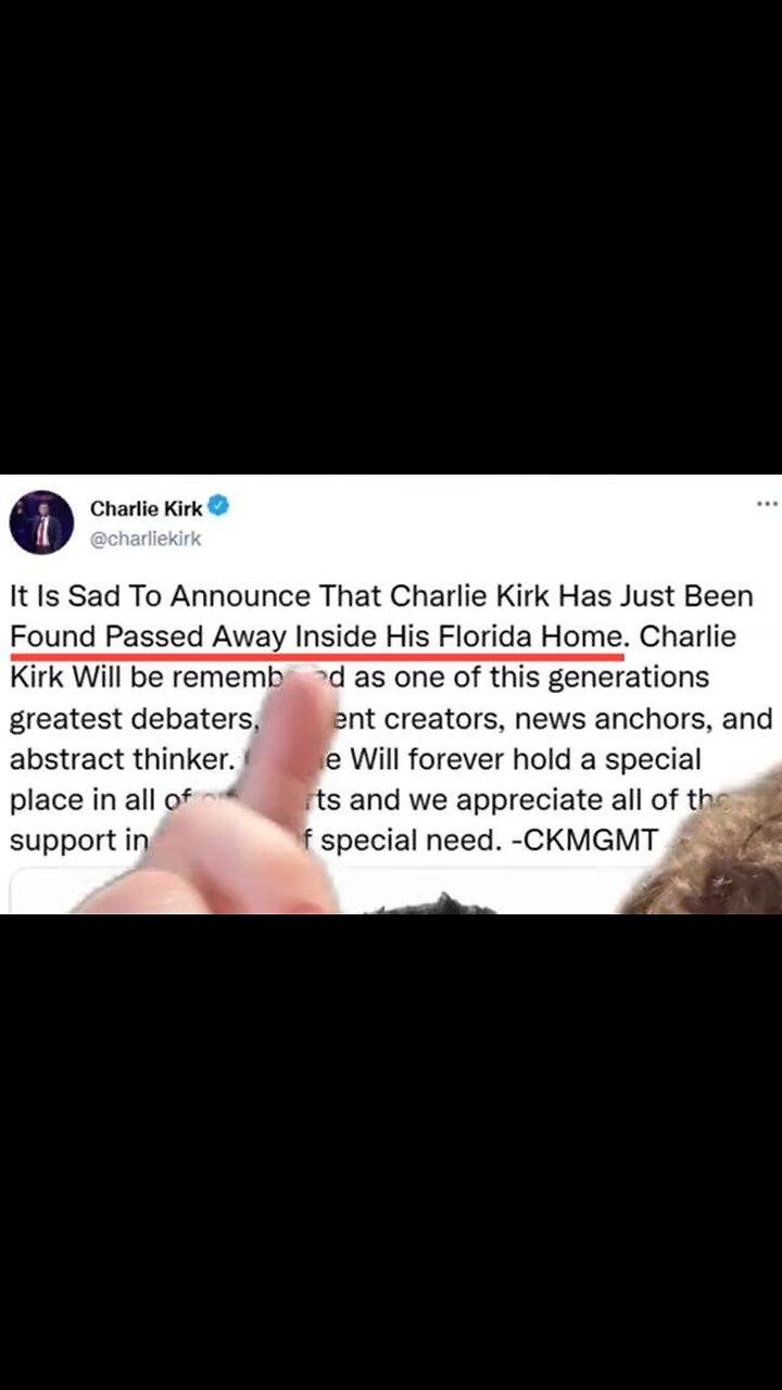 Charlie Kirk died at his Florida Home Sept 4th 2025 according to Charlie Kirks Management...