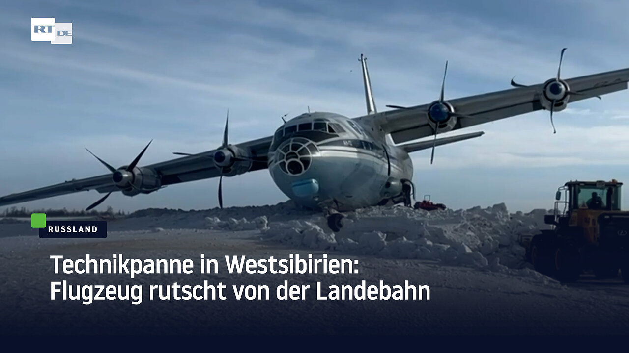 Technikpanne in Westsibirien: Flugzeug rutscht von der Landebahn
