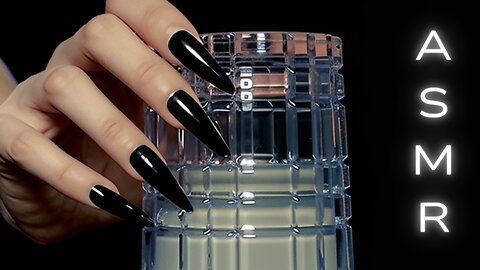 ASMR Tapping & Scratching Glass on the Mic (no talking)