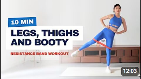 10 min LOWER BODY Resistance Band Workout