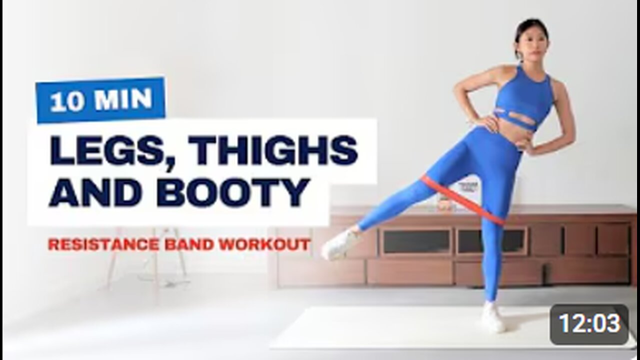 10 min LOWER BODY Resistance Band Workout