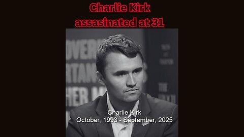 Charlie kirk (31) dies after being shot at Utah College Event.