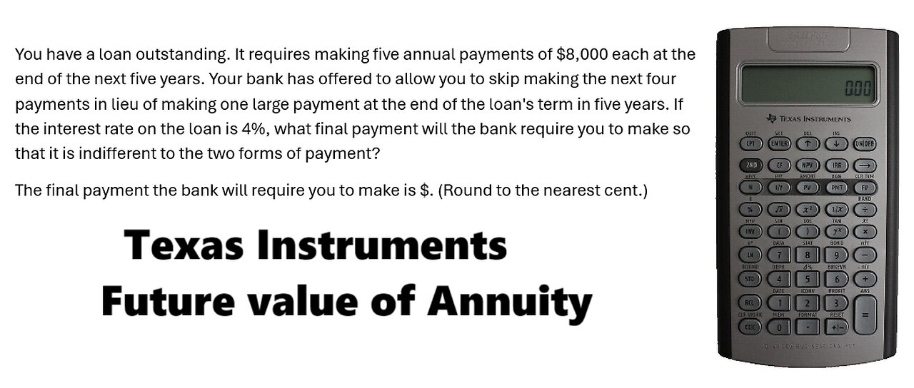 Finance Help with Texas Instruments BAII Plus: Assume that your parents wanted to have $160,000