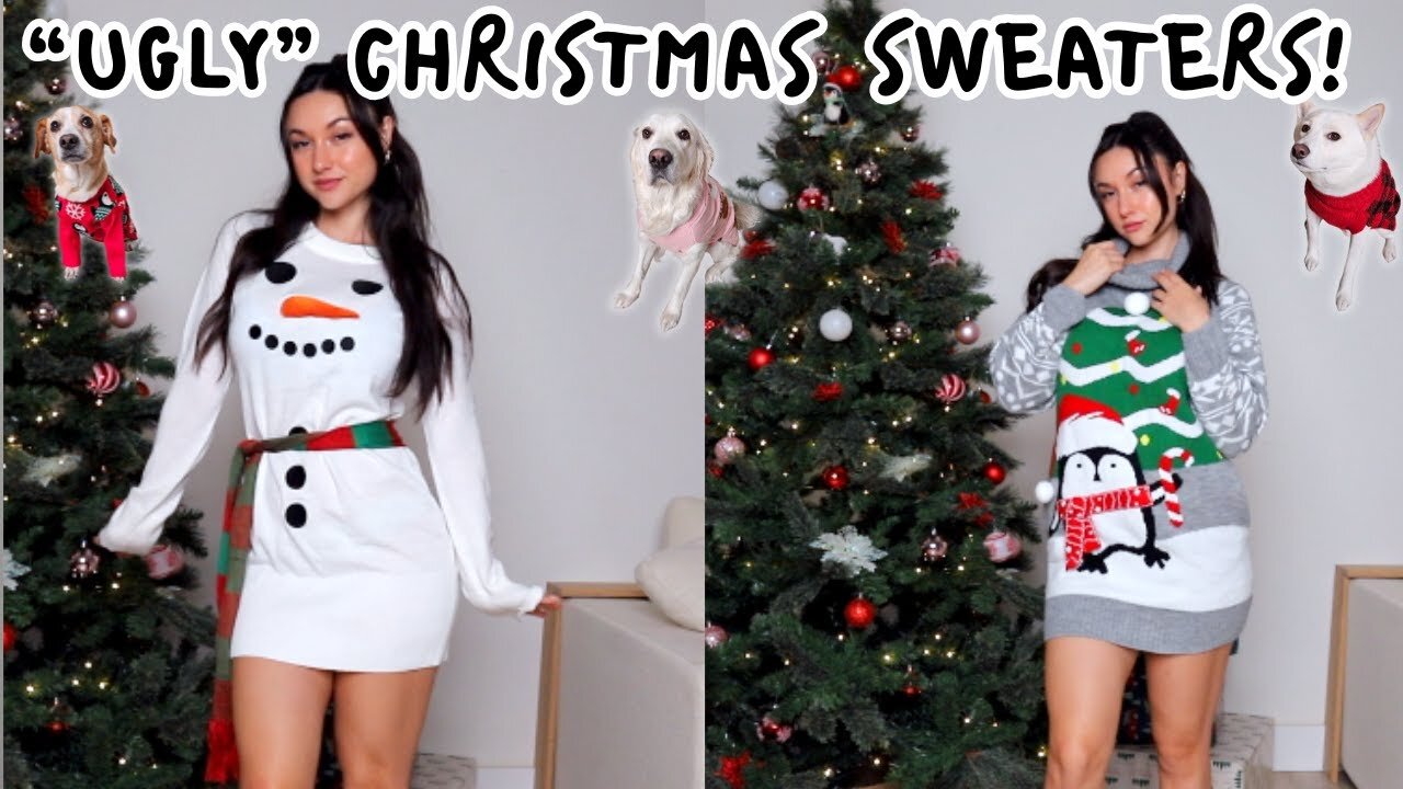 HAUL VIDEO:|| Ugly Christmas sweaters! Vlogmas Day 10!