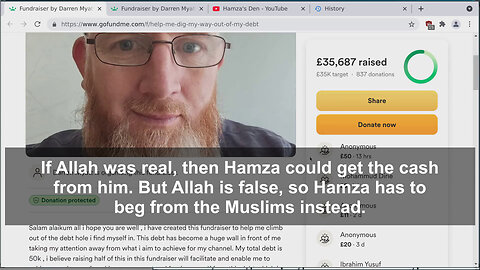 Hamza Should Rely On Allah For His Money, Rather Than Begging The Muslims For It