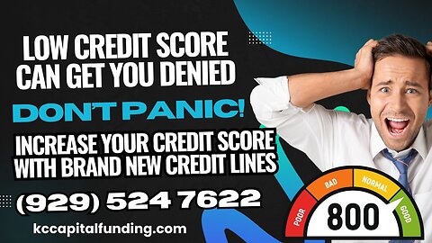 Low credit score can get you denied 🚫 but we can help boost it