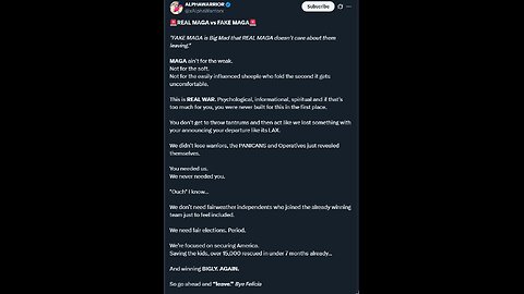 🚨REAL MAGA vs FAKE MAGA🚨 "FAKE MAGA is Big Mad that REAL MAGA doesn’t care ...