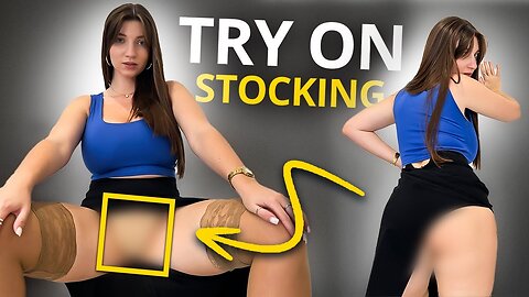 [4K USA] Calm Dark vs. Soft Nude | Stockings Try-On & Mood Contrast